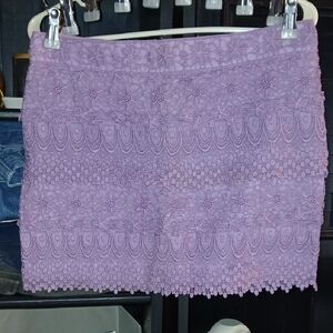 American Eagle Outfitters Lavender Lace Mini Skirt